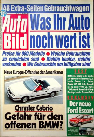 Deckblatt Auto Bild (16/1988)